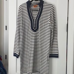 Tory Burch Navy and White Dress